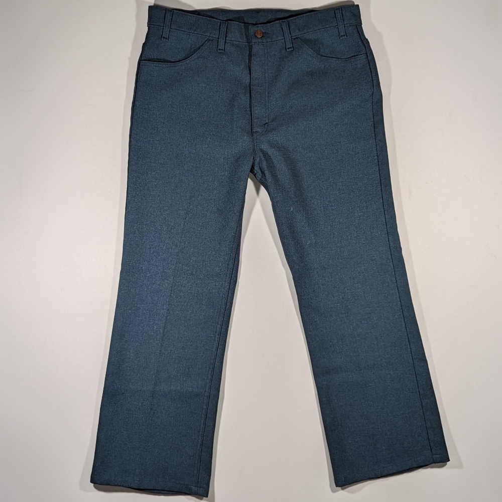 Vintage Levi's Polyester Pants 38X32 Black Gold Tab Rockabilly Made in USA 90s